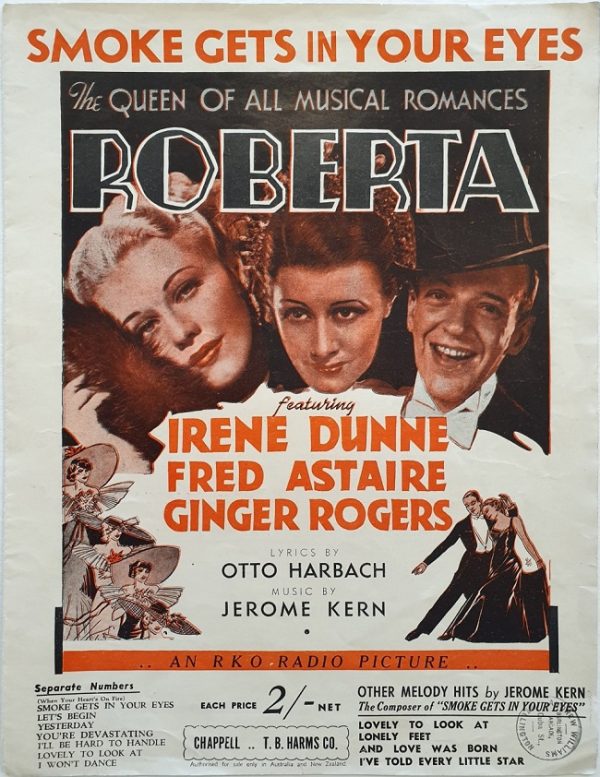 roberta 1935 australian sheet music featuring fred astaire, irene dunne and ginger rogers (4)