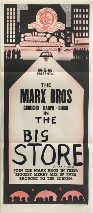 The Big Store 1941 marx brothers movie australian daybill stock poster from the 1950s