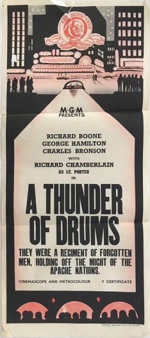 a thunder of drums austalian daybill poster 1960's