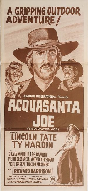 acquasanta joe australian daybill poster by Anjohn distribution 1971