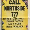 call northside 777 australian stock daybill movie poster 20th Century Fox with James Stewart