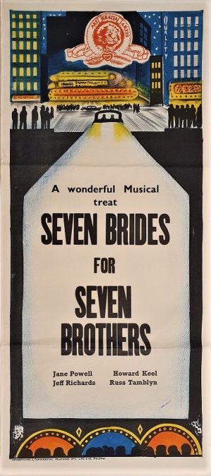 seven brides for seven brothers australian daybill poster MGM stock 1954