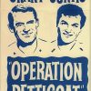 Operation Petticoat 1960's australian re-release duotone daybill poster with cary grant and tony curtis