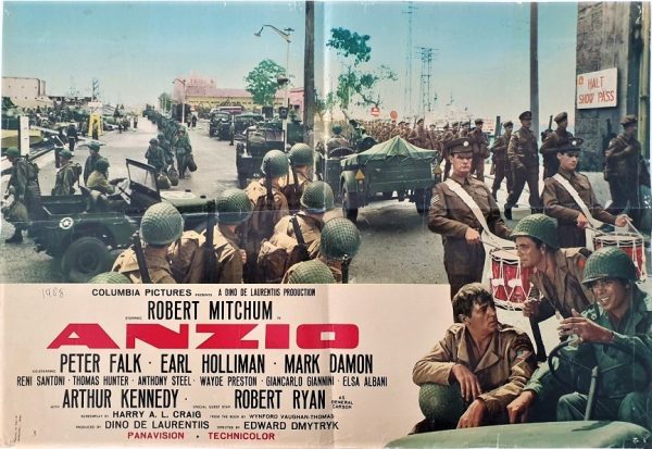Anzio 1968 Italian Photobusta movie poster with robert mitchum