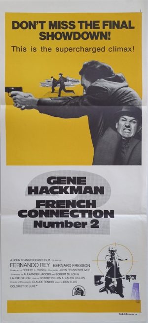 french connection number 2 australian daybill poster with gene hackman 1975