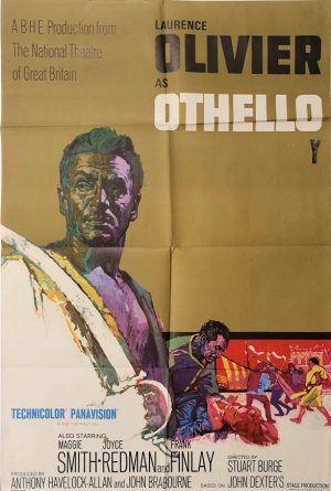 othello uk one sheet movie poster with laurence olivier 1965