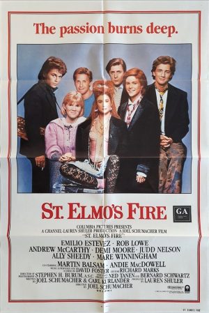 st. elmo's fire 1985 us one sheet movie poster