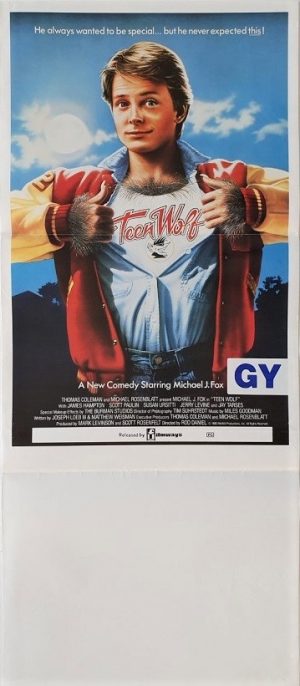 teen wolf australian daybill poster with michael j fox 1985