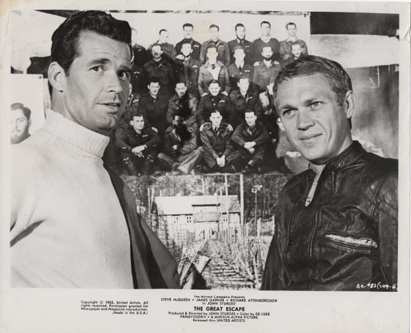 the great escape US publicity still 8 x 10 steve mcqueen and james garner