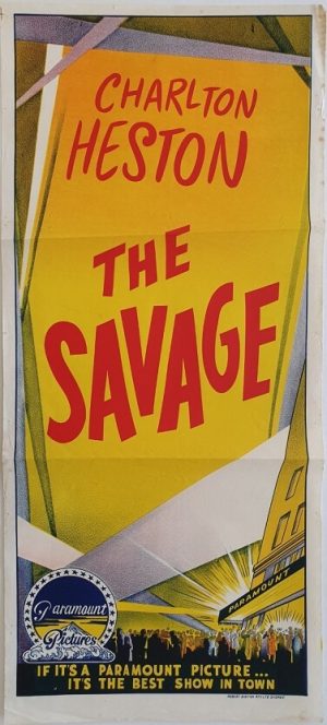 the savage stock daybill poster with charlton heston