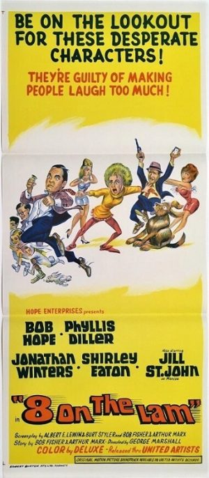 8 on the lam daybill poster staring bob hope 1967