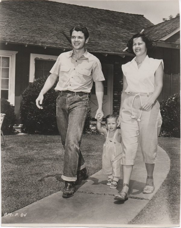 Audie Murphy with Wife and Son 1950s Publicity Still 1950s