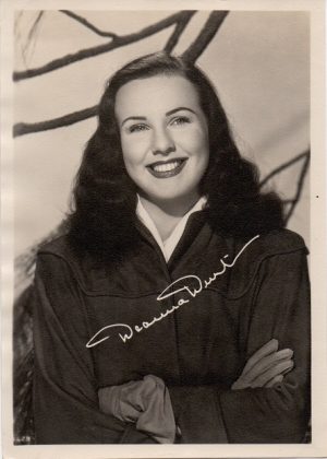 Deanna Durbin 1940s fan club publicity portrait