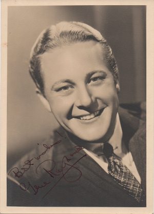 Gene Raymond 1940s signed portrait