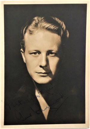 Gene Raymond 1940s signed publicity portrait