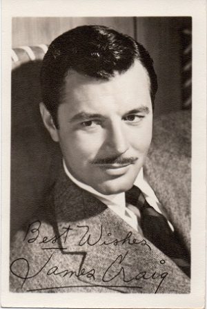 James Craig 1940s fan club publicity portrait