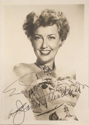 Jeanette MacDonald signed autographed portrait 1940s 5