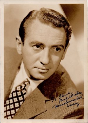 Macdonald Carey 1940s signed portrait