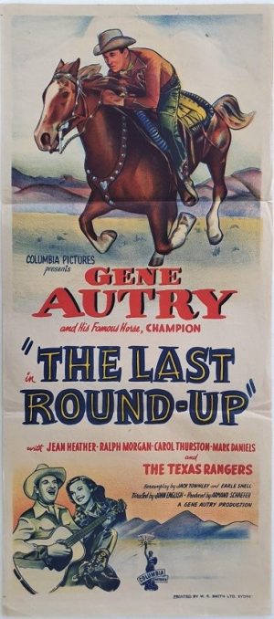 The Last Round-up daybill poster 1947 with Gene Autry