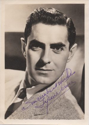 Tyrone Power 1940s signed portrait (1)