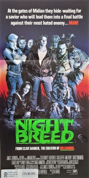 night breed australian daybill poster 1990 Clive Barker