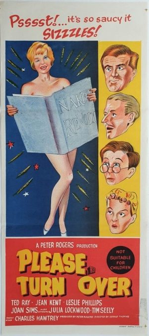 please turn over australian daybill poster with leslie phillips 1959