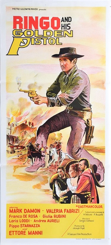 Ringo And His Golden Pistol Australian Daybill Poster With A Cowboy Western Theme 1 Ringo And His Golden Pistol Australian Daybill Poster With A Cowboy Western Theme 1