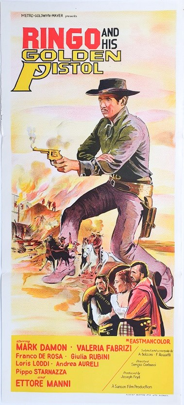 Ringo And His Golden Pistol Australian Daybill Poster With A Cowboy Western Theme 2 Ringo And His Golden Pistol Australian Daybill Poster With A Cowboy Western Theme 2