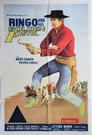 ringo and his golden pistol australian one sheet poster with a cowboy western theme 1966 directed by Sergio Corbucci