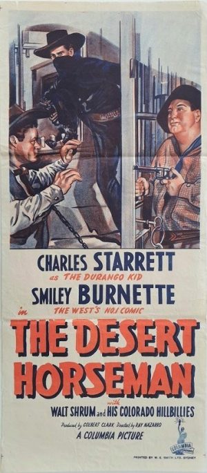 the desert horseman daybill poster with charles starrett 1946