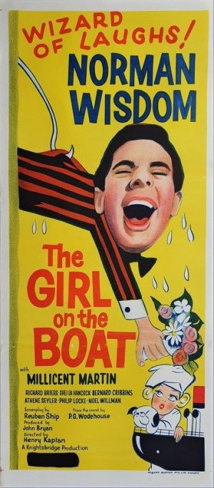 the girl on the boat australian daybill poster with norman wisdom 1962