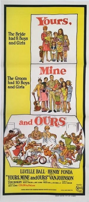 your mine and ours australian daybill poster with lucille ball 1968