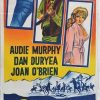 6 black horses australian daybill poster with audie murphy 1962