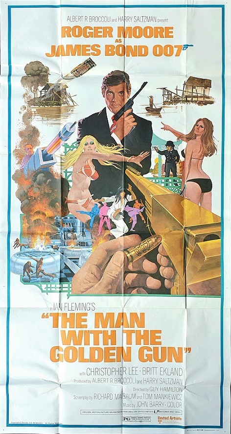 Man with the golden gun 1974 US 3 Sheet poster, with Roger Moore as 007