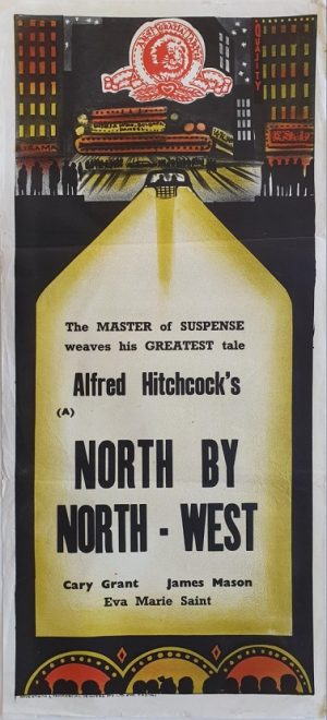 North By Northwest australian daybill poster Afred Hitchcock classic with Gary Cooper and James Mason
