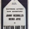 Tarzan and the Leopard Woman 1950s rerelease australian stock daybill poster