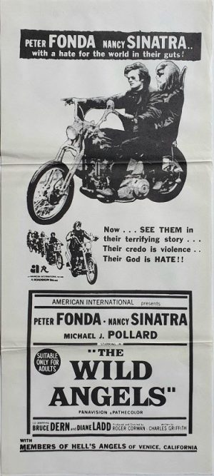 The Wild Angels Australian daybill poster with Peter Fonda and Nancy Sinatra 1966