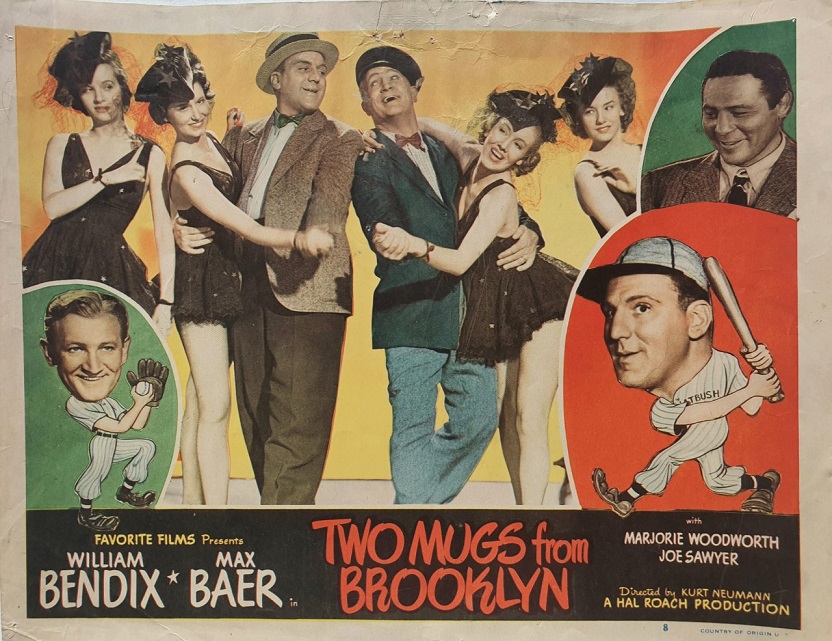Two Mugs From Brooklyn 1949 US Lobby Card also known as Two Knights From Brooklyn with William Bendix, card number 8