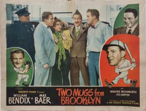 Two Mugs From Brooklyn 1949 US Lobby Card also known as Two Knights From Brooklyn with William Bendix, card number 7