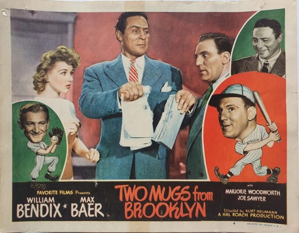 Two Mugs From Brooklyn 1949 US Lobby Card also known as Two Knights From Brooklyn with William Bendix, card number 4