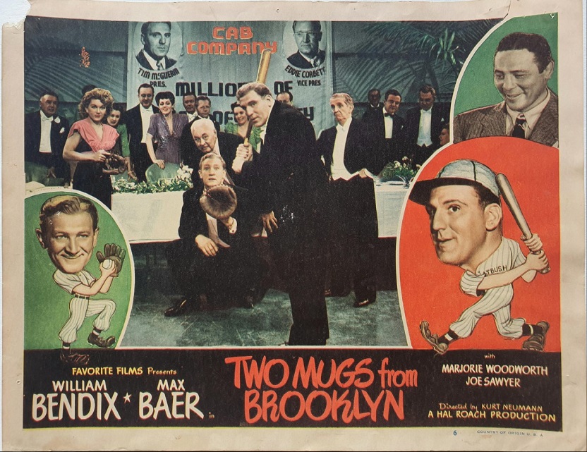Two Mugs From Brooklyn 1949 US Lobby Card also known as Two Knights From Brooklyn with William Bendix, card number 6