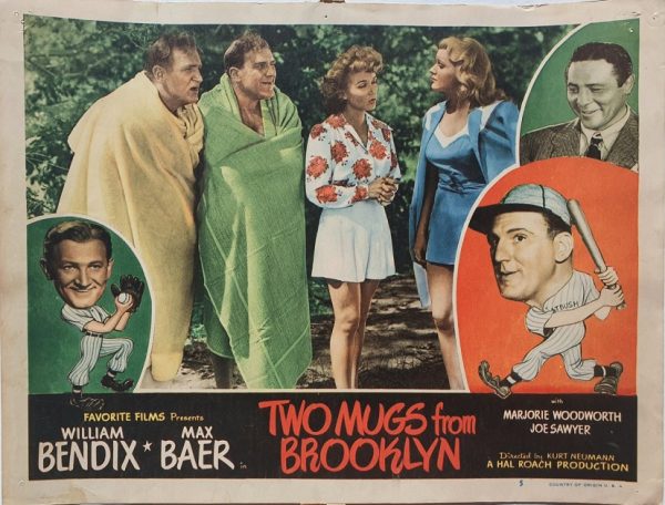Two Mugs From Brooklyn 1949 US Lobby Card also known as Two Knights From Brooklyn with William Bendix, card number 5
