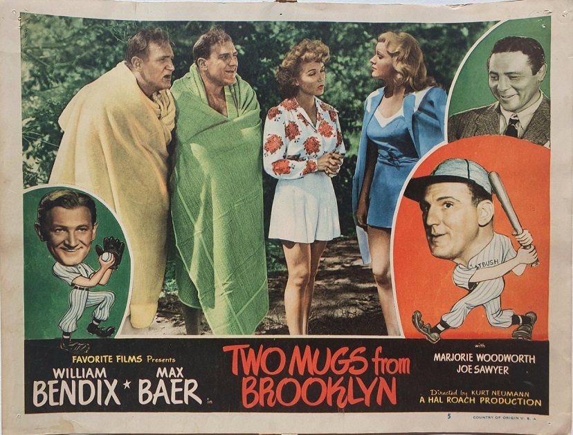 Two Mugs From Brooklyn 1949 US Lobby Card also known as Two Knights From Brooklyn with William Bendix, card number 5