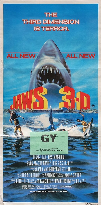jaws 3-D australian daybill poster