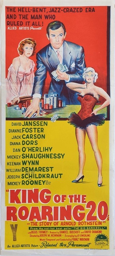 King of the Roaring 20's: The Story of Arnold Rothstein australian daybill poster with diana dors