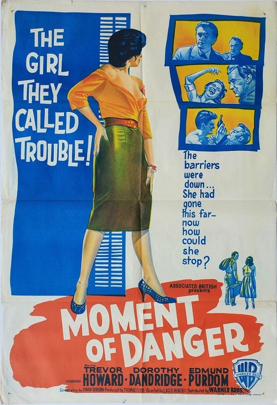 moment of danger australian one sheet poster 1960 with trevor howard and dorothy dandridge also known as malaga