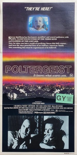 poltergeist australian daybill poster steven spielberg 1982