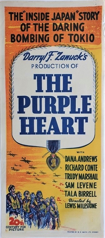 the puple heart 1944 australian daybill poster very rare (1)