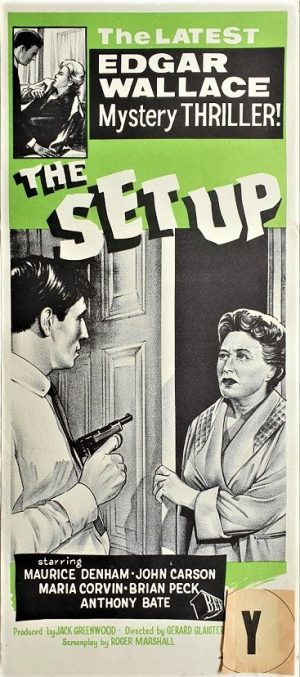 the set up daybill poster edgar wallace crime, drama, thriller 1963