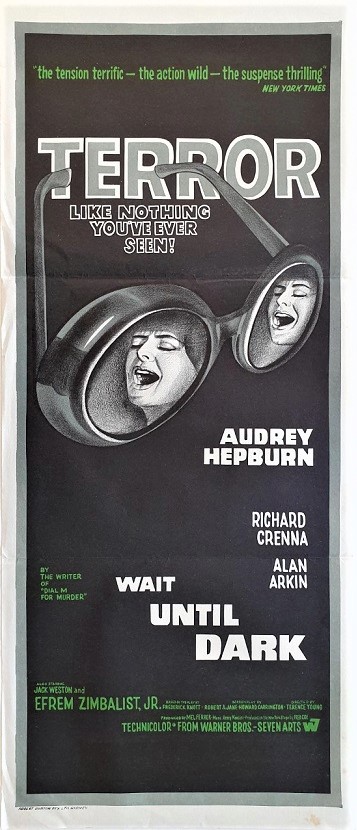 wait until dark australian daybill poster with Audrey Hepburn 1967